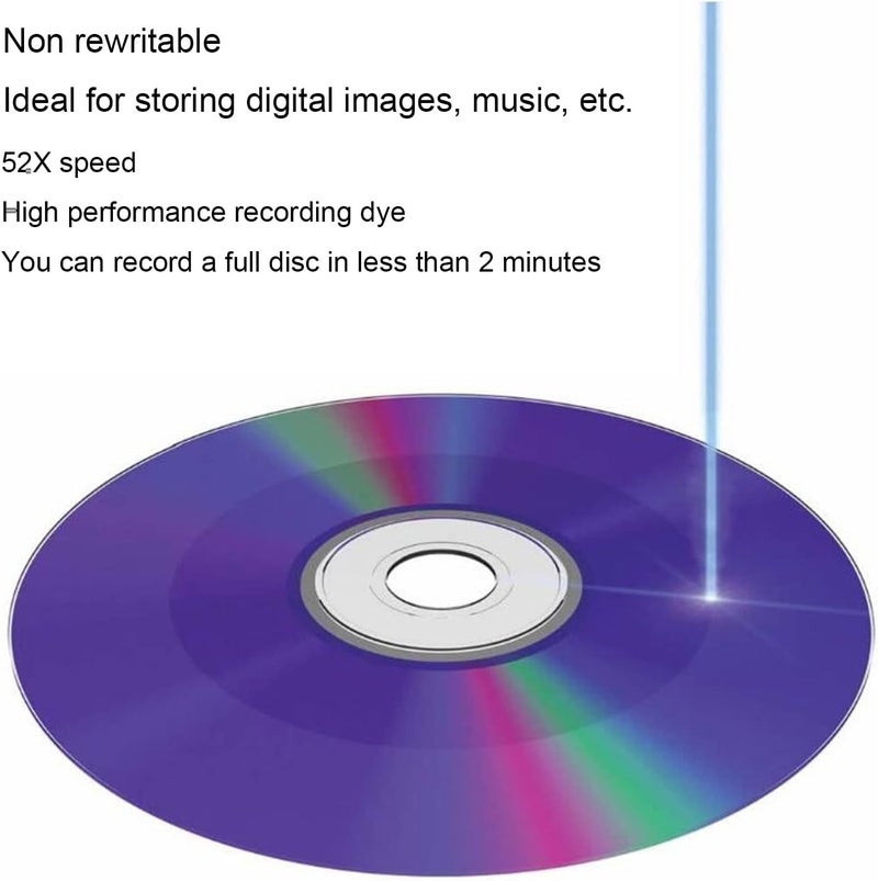 DAUZ Recordable Disc, 52X Blank CDs 700MB Practical for Music (10PCS) - Image 4